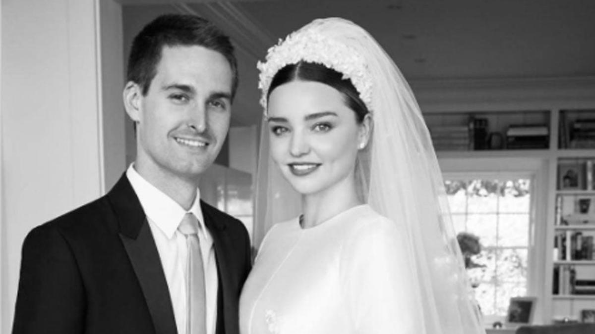 Evan Spiegel y Miranda Kerr, el día de su boda