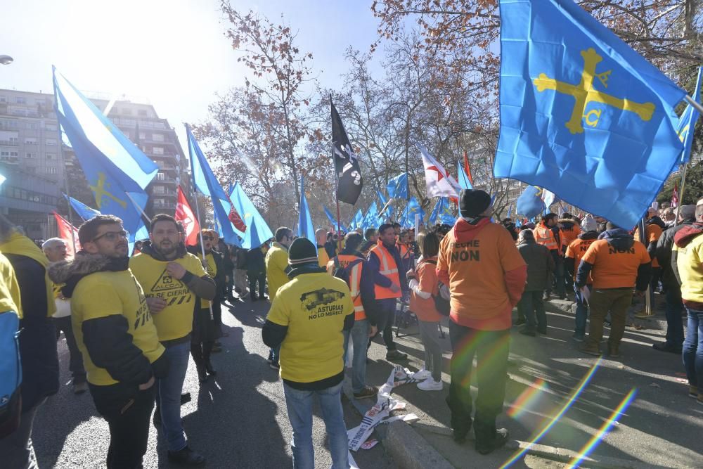 Manifestación de trabajadores de Alcoa en Madrid