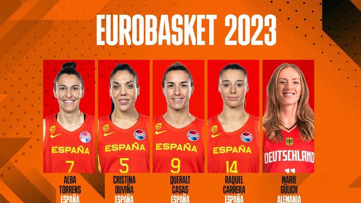 Las cinco jugadoras del Valencia BC en el Eurobasket