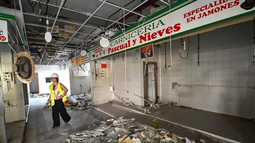 Así marchan las obras de remodelación del Mercado de Plaza Madrid en Elche