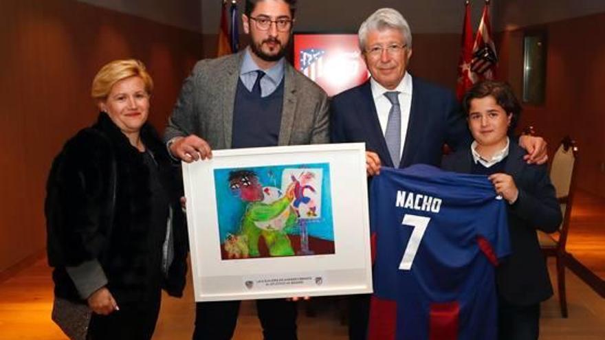 El Atleti homenajeó a Nacho Barberà en el Wanda Metropolitano.