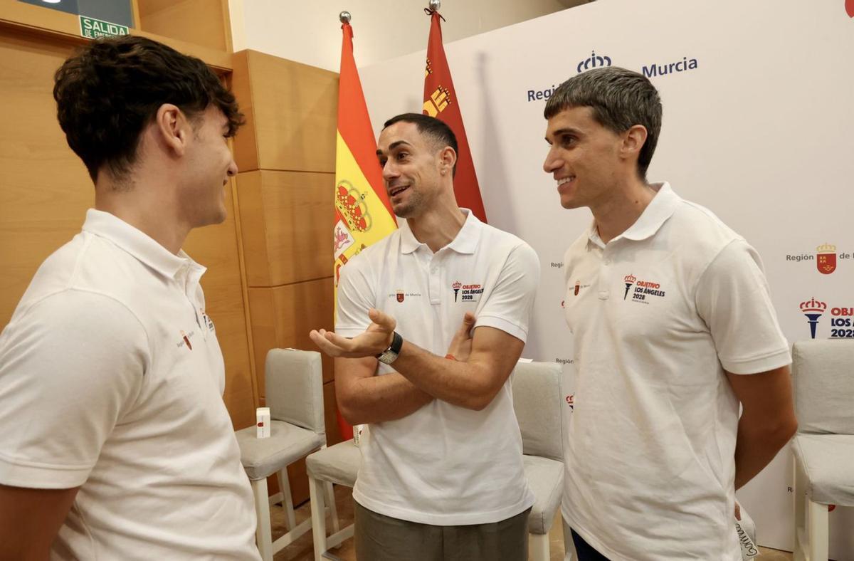 Sergio López, junto a Mariano García en la presentación del programa Objetivo Los Ángeles 2028. | JUAN CARLOS CAVAL