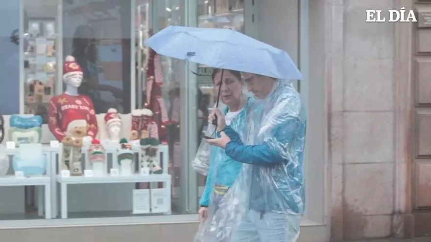 Lluvia en La Laguna por la borrasca Claudia