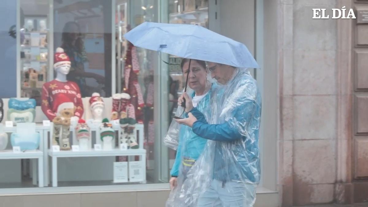 Lluvia en La Laguna por la borrasca Claudia