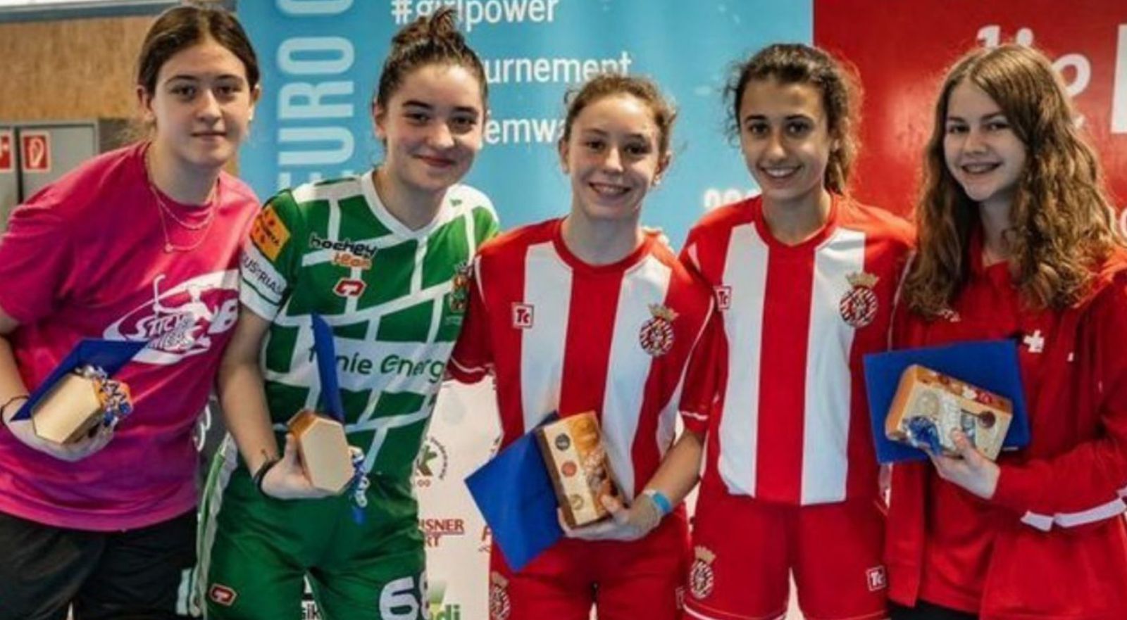 El cinc ideal del torneig internacional Euro Girls 2020 amb Jana al centre de la imatge