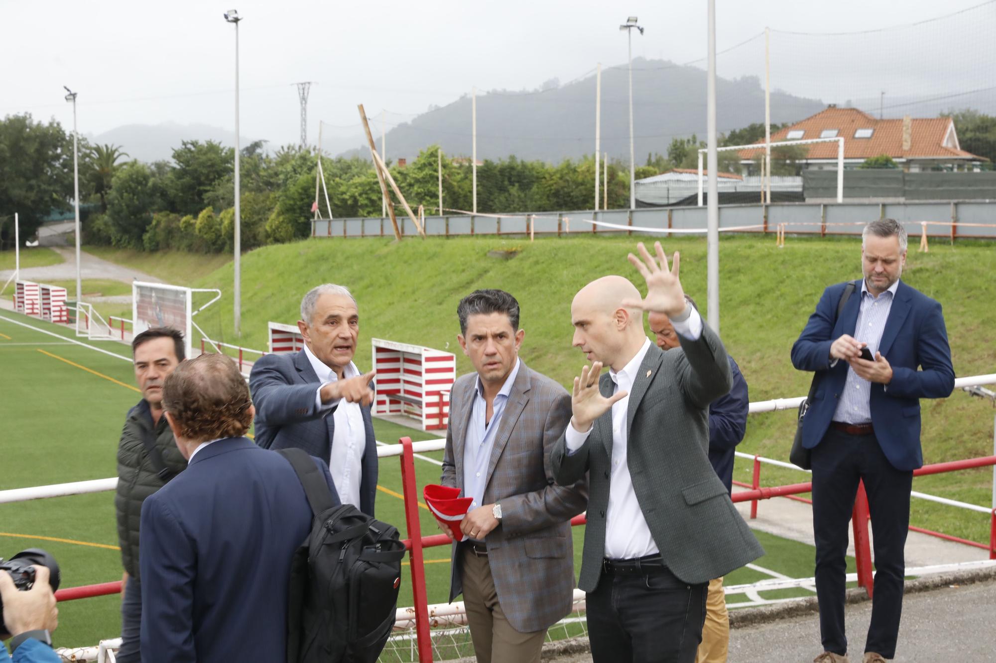 En imágenes: Irarragorri visita Mareo como nuevo dueño del Sporting