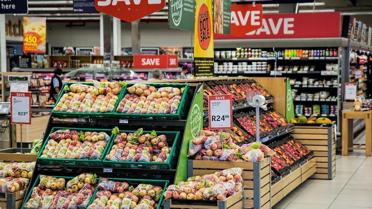 La frutería de un supermercado