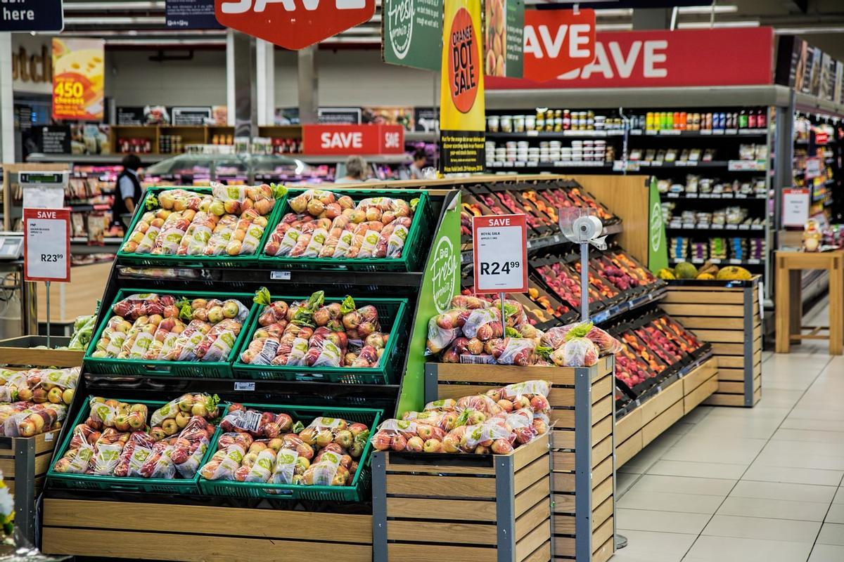 La frutería de un supermercado