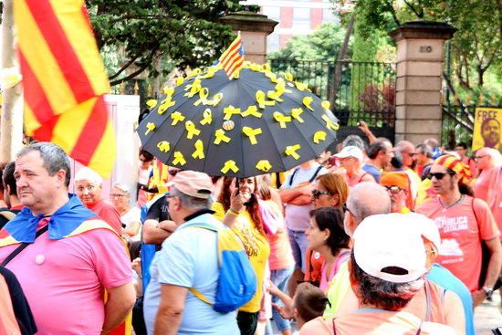 La manifestació de la Diada omple la Diagonal