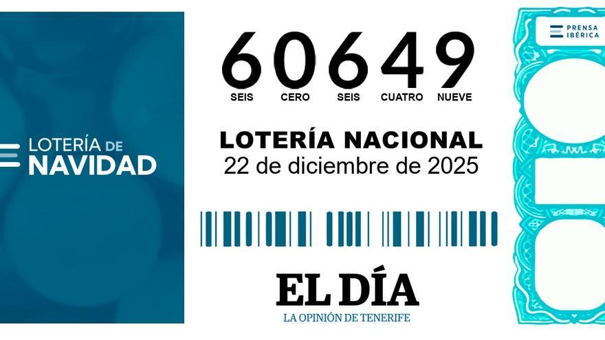 El quinto premio de la Lotería es el 60649 y es el primer premio que deja dinero en Canarias