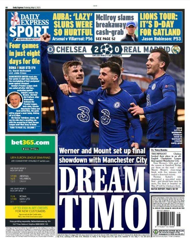 La portada de Daily Express Sport