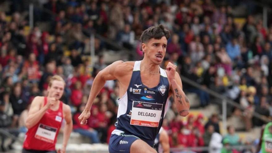 David Delgado, durante el Canarias Athletics International.
