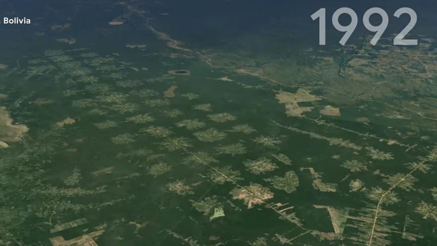 Zona en deforestación, Bolivia