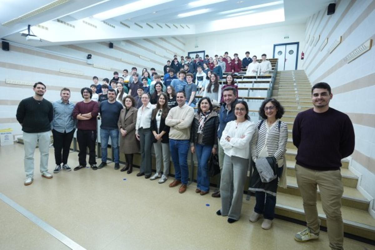 Inauguración de la fase local de las olimpiadas, en el aulario Averroes de Rabanales