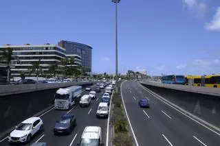 Colapso de tráfico en Las Palmas de Gran Canaria