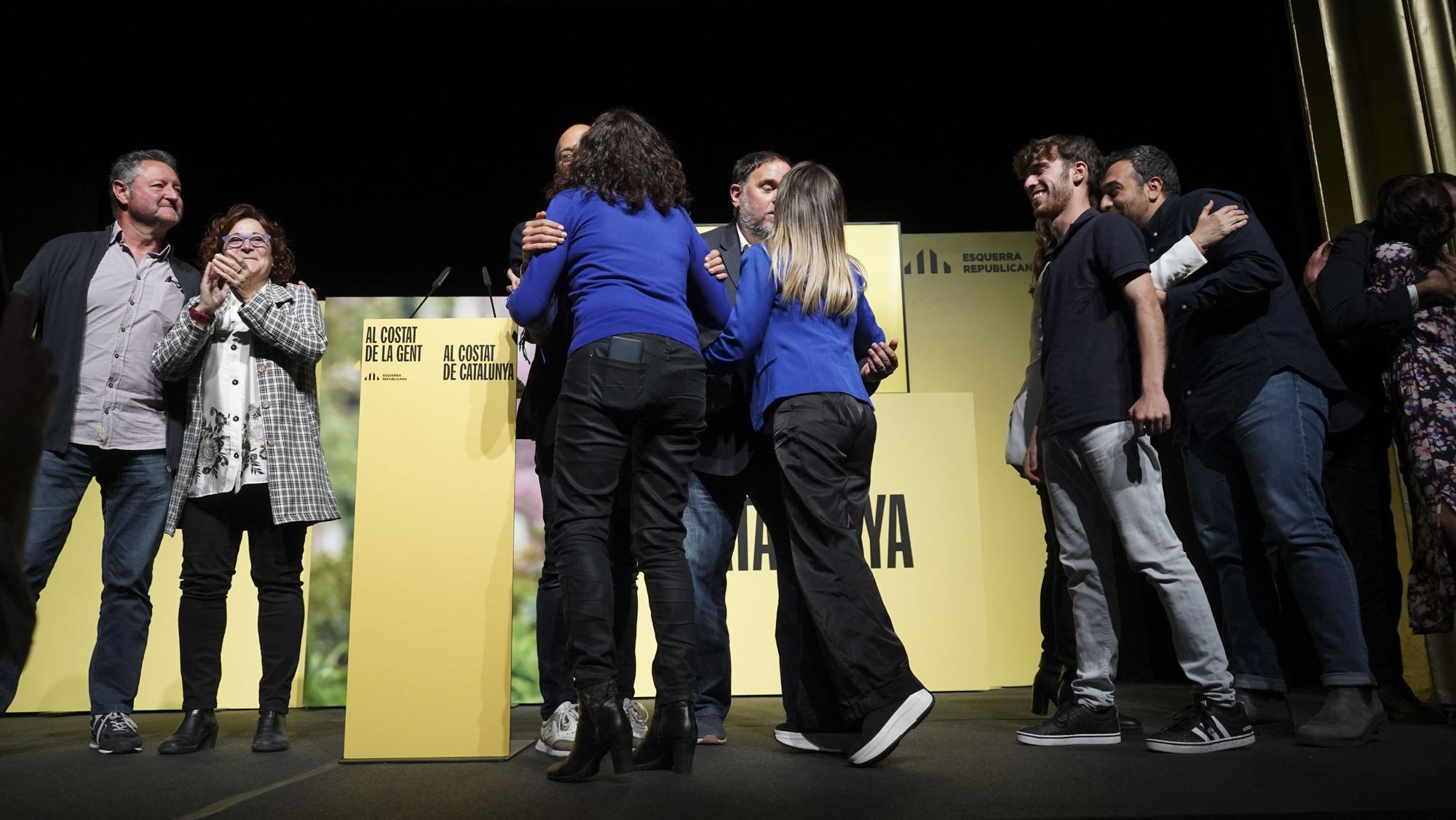 L'acte de campanya electoral d'ERC a Manresa, en fotos