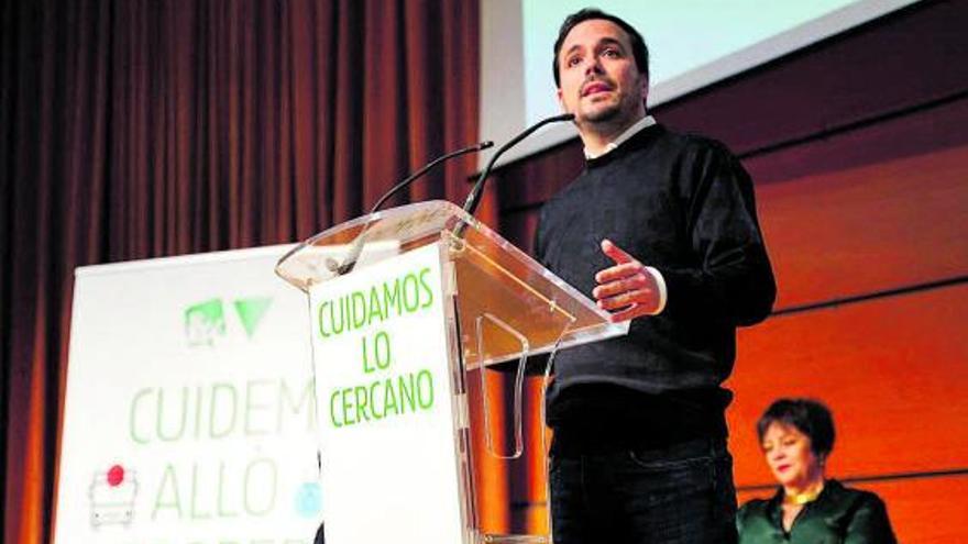Garzón defiende en València los «principios y valores» de Yolanda Díaz y Sumar