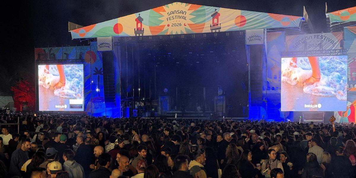 Imagen de la proyección del contenido durante el festival SanSan.
