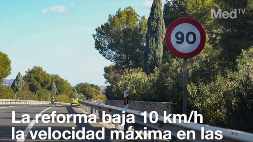 La velocidad máxima pasa de 100 a 90 km/h en Castellón