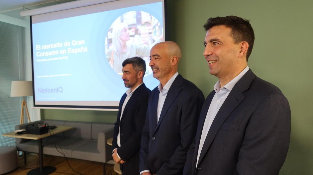 Un momento de la presentación del estudio sobre tendencias de consumo de NielsenIQ, este martes.