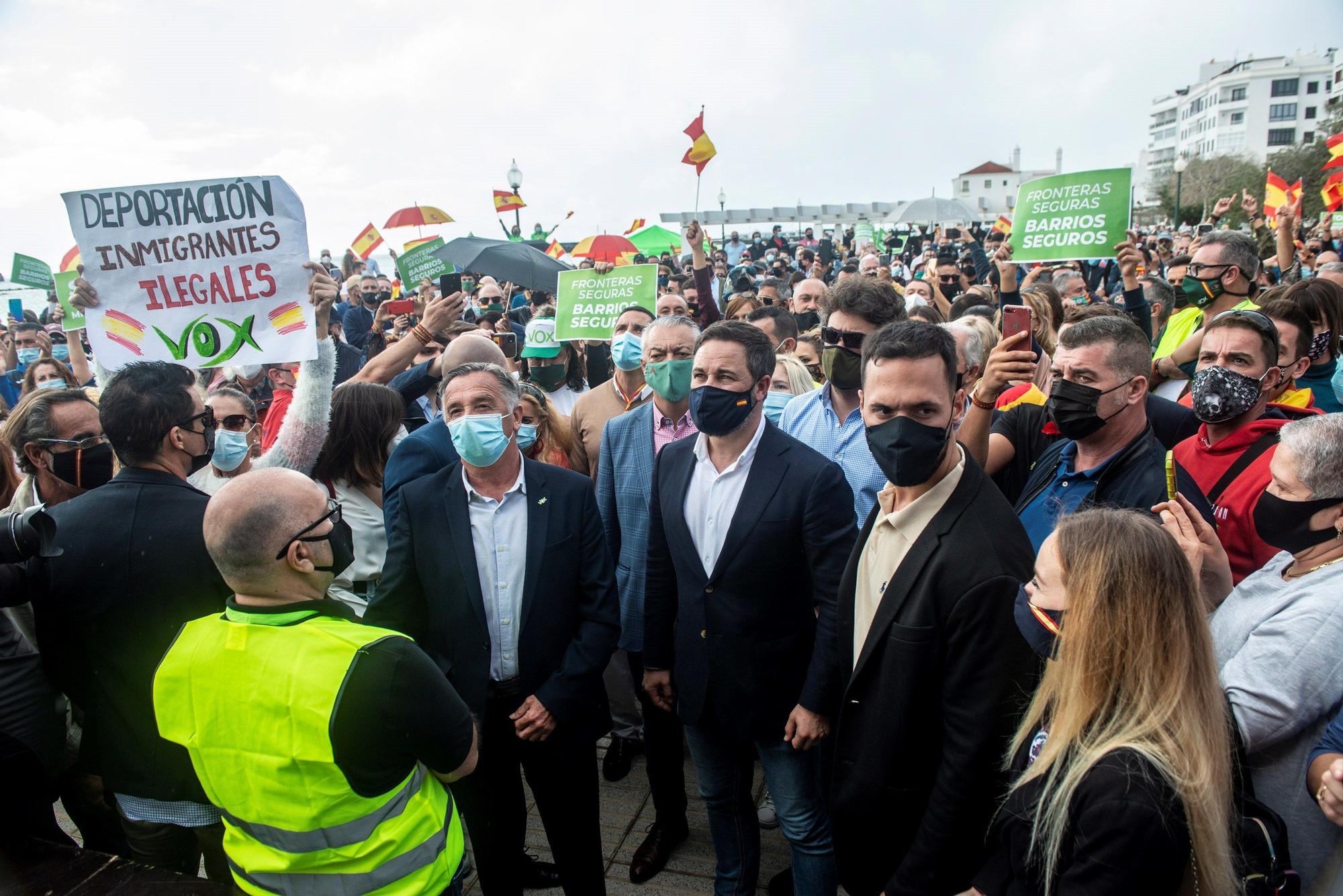 Visita de Santiago Abascal, presidente de Vox, a Arrecife.