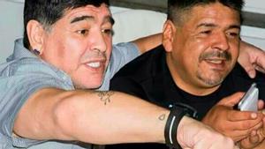Hugo y Diego Maradona.