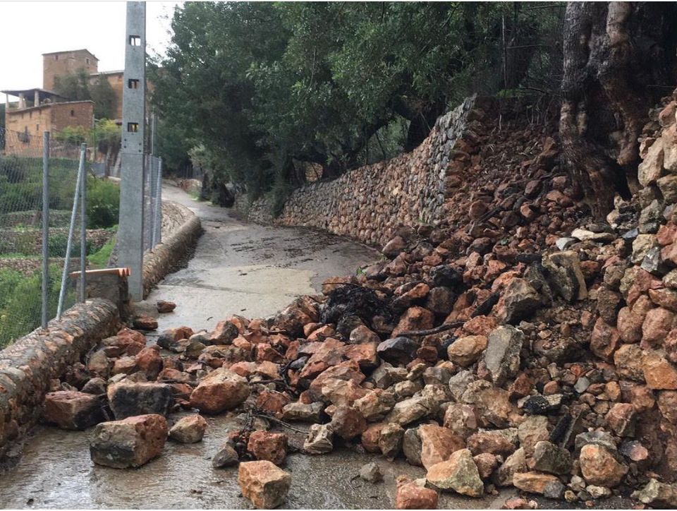 Borrasca Blas en Mallorca: Fornalutx y Sóller, entre los municipios más afectados por las fuertes precipitaciones