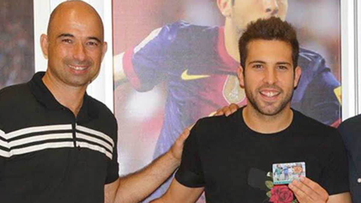 Jordi Alba junto a Andrés Manzano