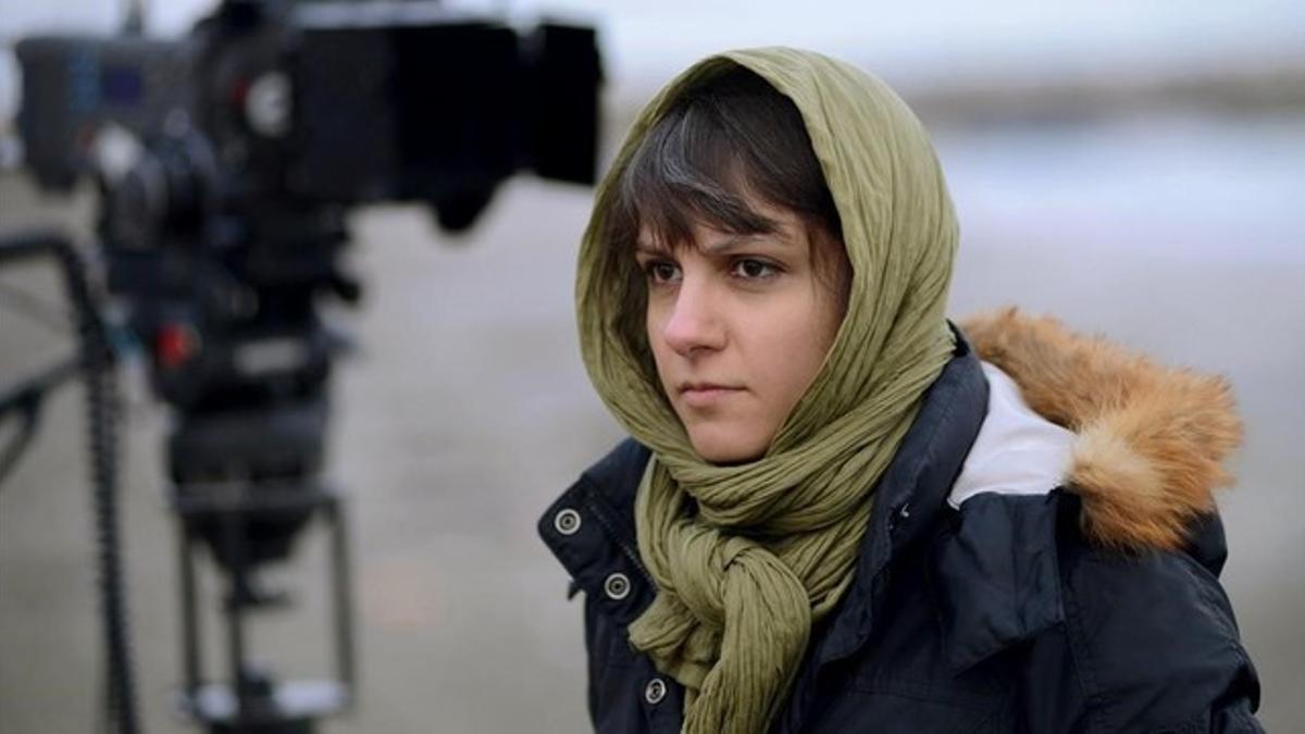 La directora iraní Ida Panahandeh, durante el rodaje de su pleícula 'Nahid'.