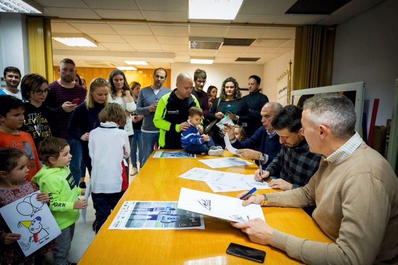 Cristian Álvarez, Andoni Cedrún y  Xavi Aguado en Aspanoa