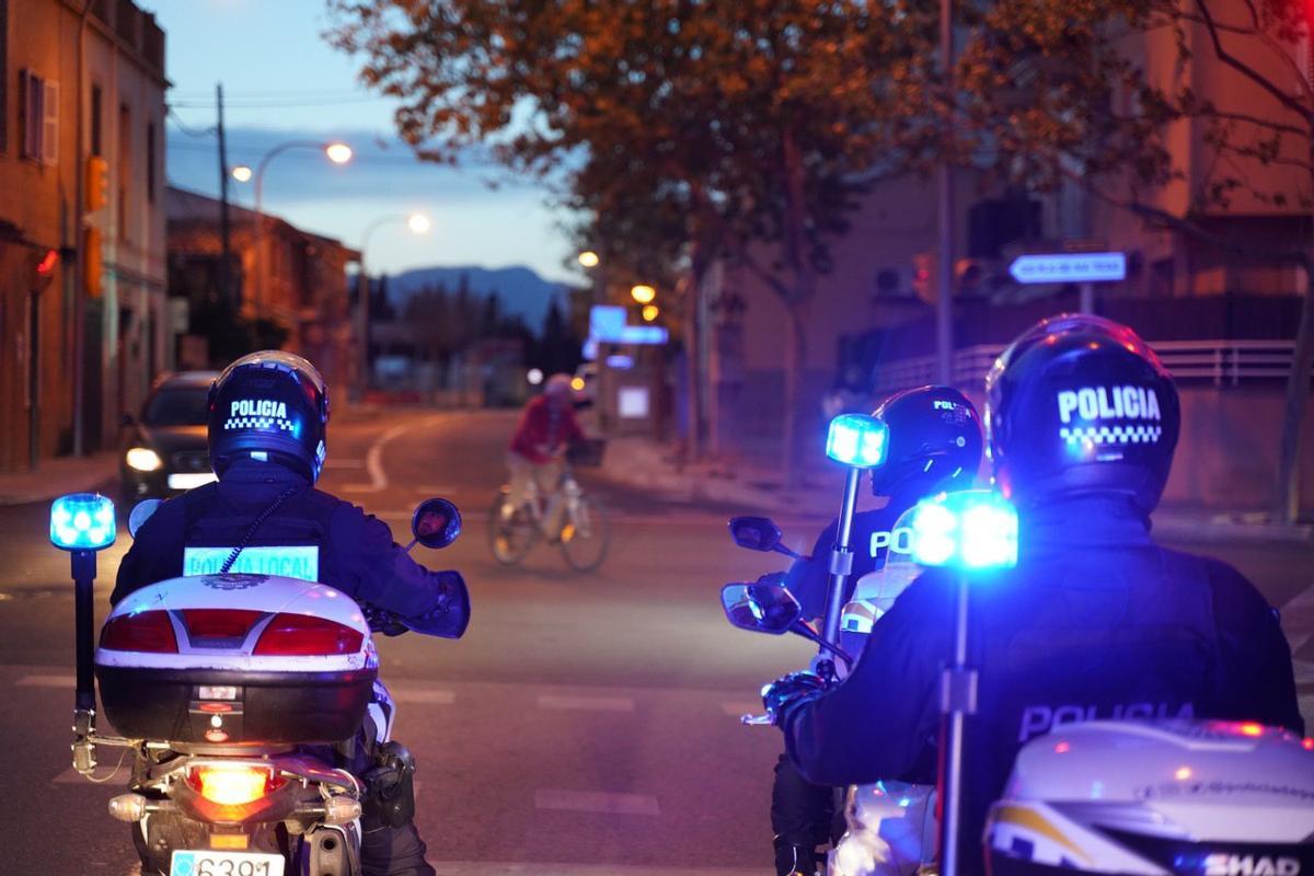 Motoristas del GAP de la Policía Local de Palma.