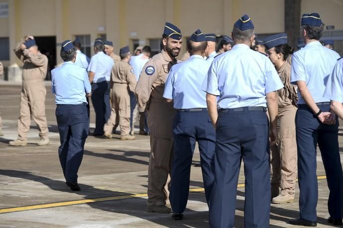 CANARIAS Y ECONOMIA 18-01-2019 BASE AEREA DE GANDO. TELDE-INGENIO. Ejército del Aire. Bienvenida del escuadrón del 10ª contingente del destacamento rappa en Sigonella.  FOTOS: JUAN CASTRO