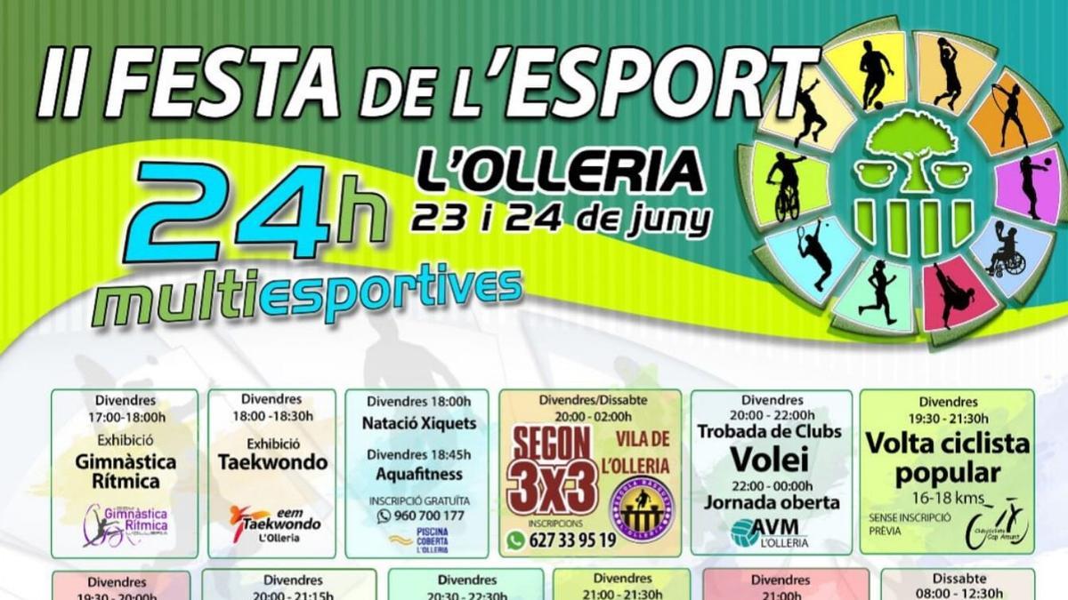 Cartel de la II Festa de l'Esport de l'Olleria