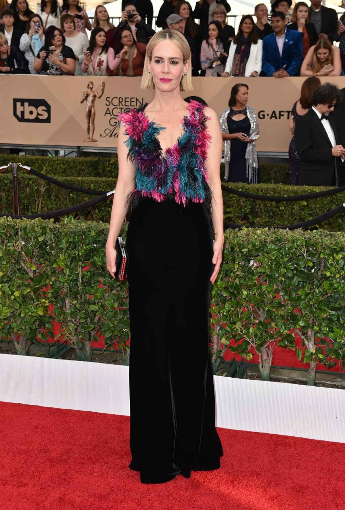 Sarah Paulson en la alfombra roja de los SAG Awards 2016