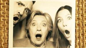 Justin Timberlake, Hillary Clinton y Jessica Biel.