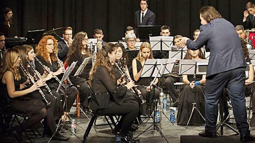 Actuación de la Banda de Zamora en homenaje a santa Cecilia del año pasado.