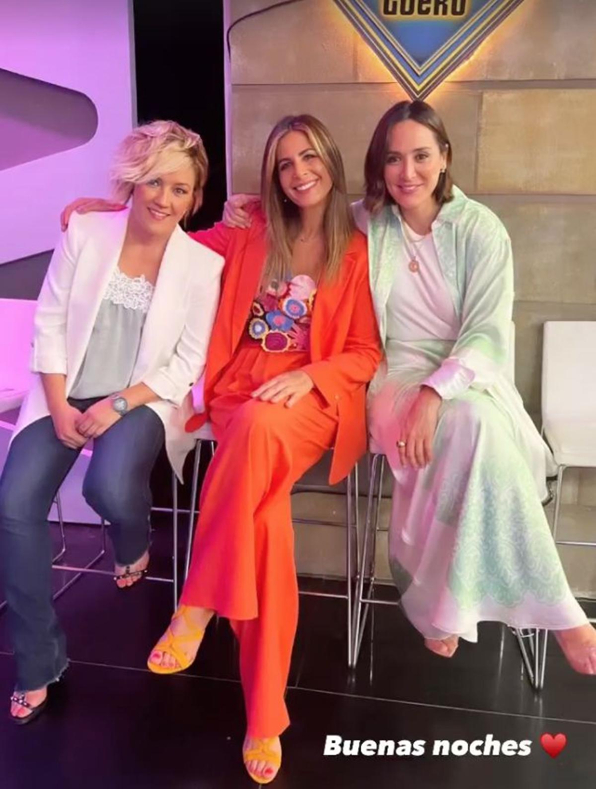 Cristina Pardo, Nuria Roca y Tamara Falcó en El hormiguero