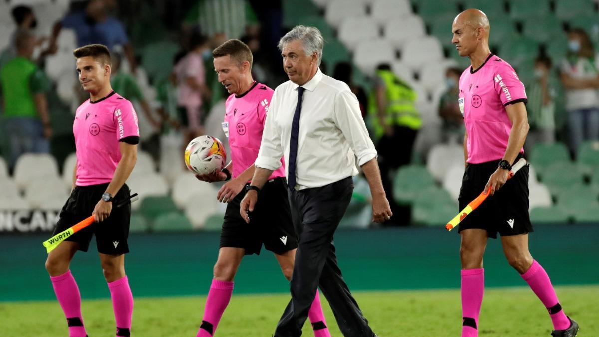 Carlo Ancelotti no se fue satisfecho pese a la victoria del Real Madrid en el campo del Betis