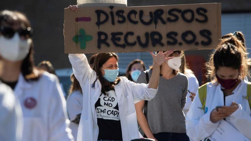 Imatge d&#039;arxiu d&#039;una protesta de metges de primària