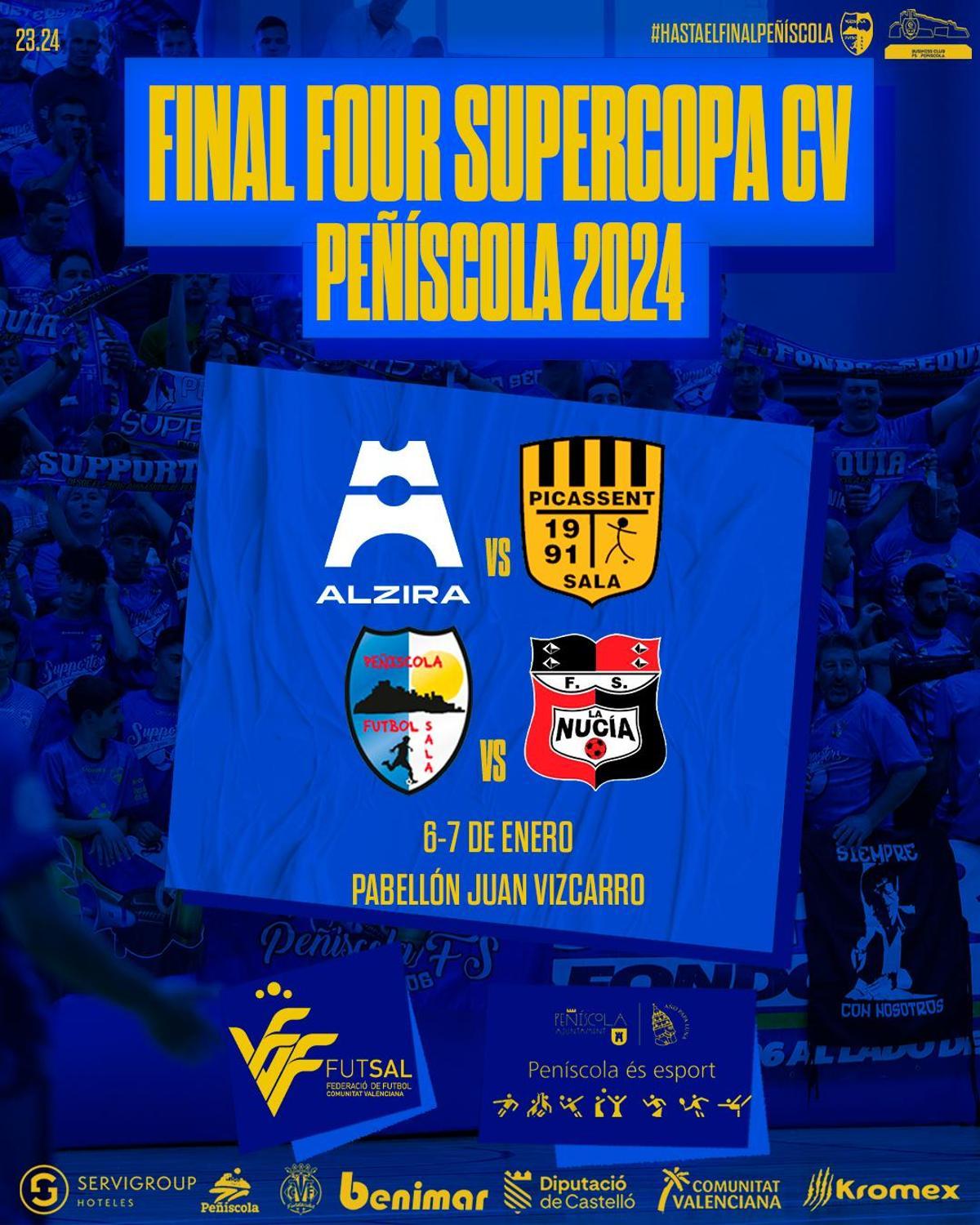 Cartel de la de la Final Four de la Supercopa Comunitat Valenciana.