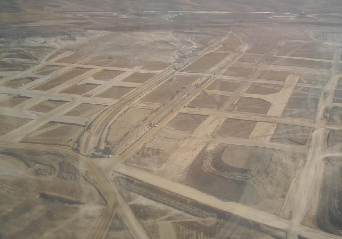 Imágen aérea de los terrenos sobre los que se cimentó Arcosur, en 2009.