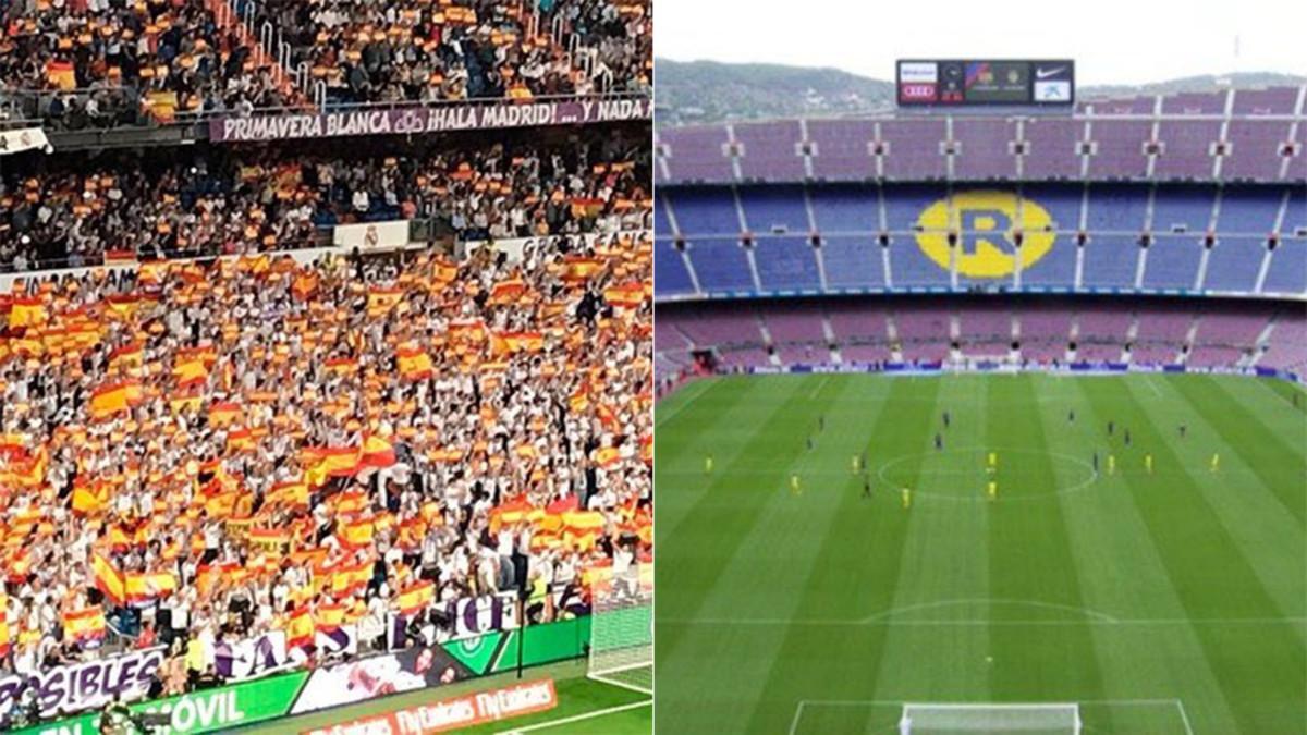 La imagen que compara el Bernabéu con el Camp Nou