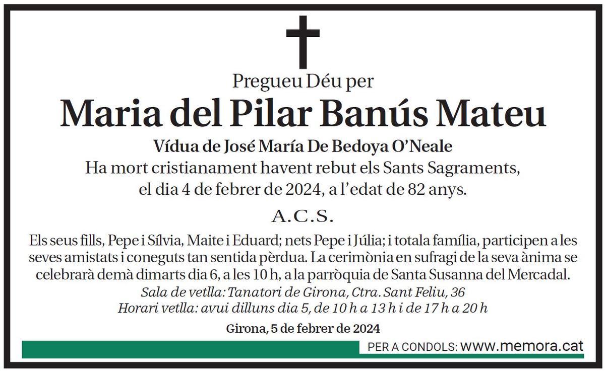 Maria del Pilar Banús Mateu.