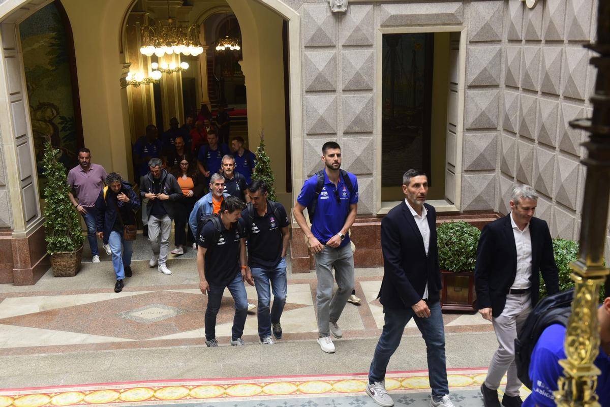 Recepción municipal al Leyma Coruña tras el ascenso a ACB