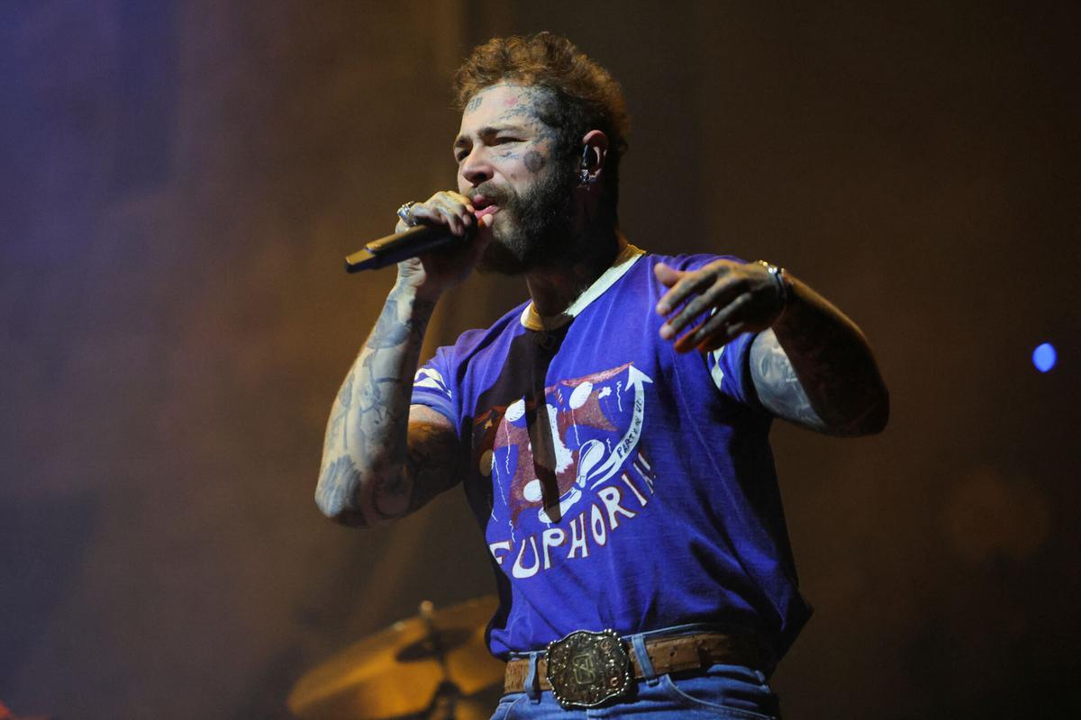 Post Malone en el Coachella Valley Music and Arts Festival en Indio, California.