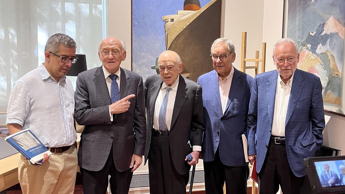 Jordi Amat, Joan Mas Cantí, Jordi Pujol, Lluis Foix y Joan Tapia