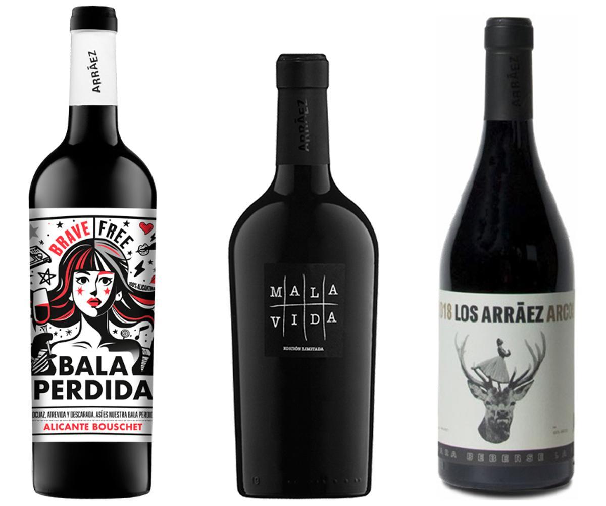 Bala Perdida, Mala Vida Edición Limitada y Los Arráez Arcos de Bodegas Arráez.