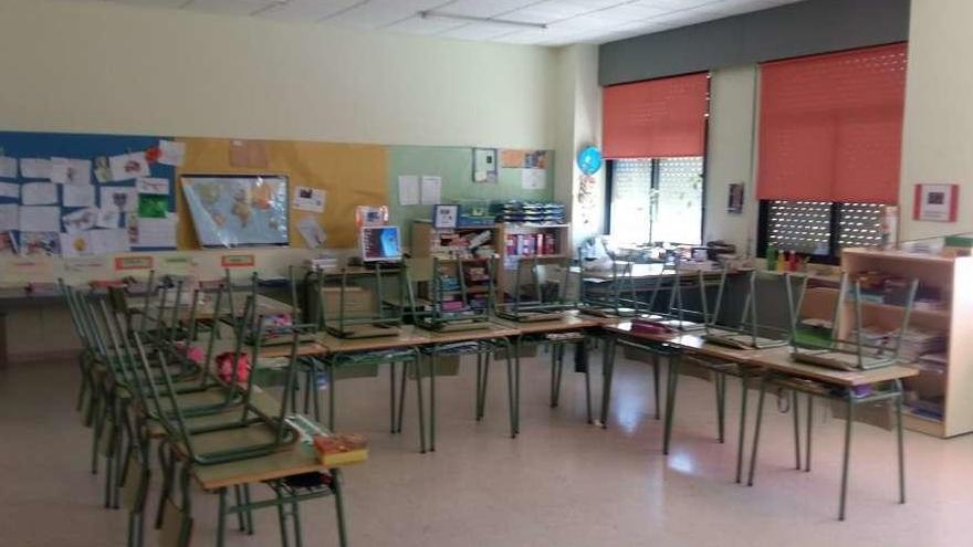 Al aula de 3º de Primaria del CEIP A Guía, de Moaña, no acudió ningún alumno.