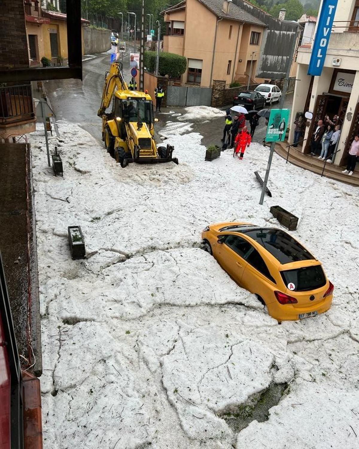 Granizada en Sant Hilari Sacalm 