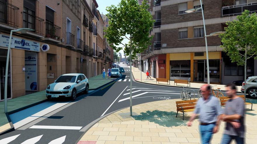 La reforma integral de la calle Sixto Celorrio de Zaragoza comenzará el martes